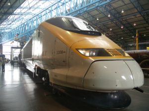 An engine of a EuroStar train