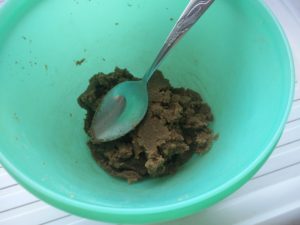 The sugar and butter smushed together