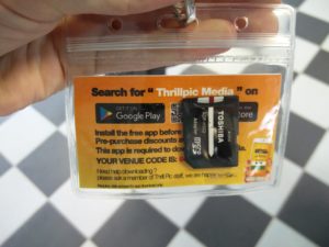 The reverse of the media lanyard