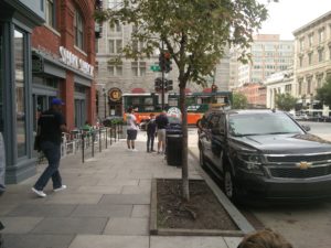 The frontage of the Shake Shack restaurant