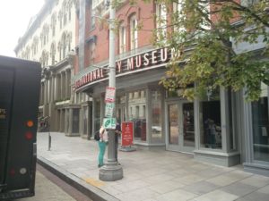 The frontage of the International Spy Museum