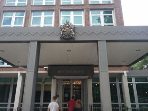 The entrance to the British Embassy