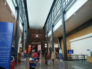 The entrance hall to the Steven F. Udvar-Hazy museum