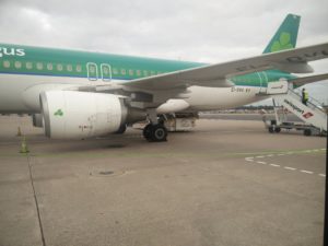 The plane, after we landed, that took us to Birmingham