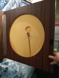 Inside the replica Great Sela, showing the listening device