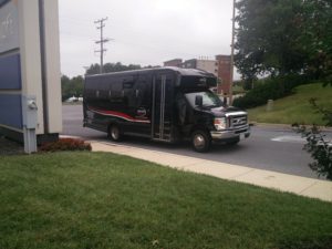 The minibus we were using coming to pick us up